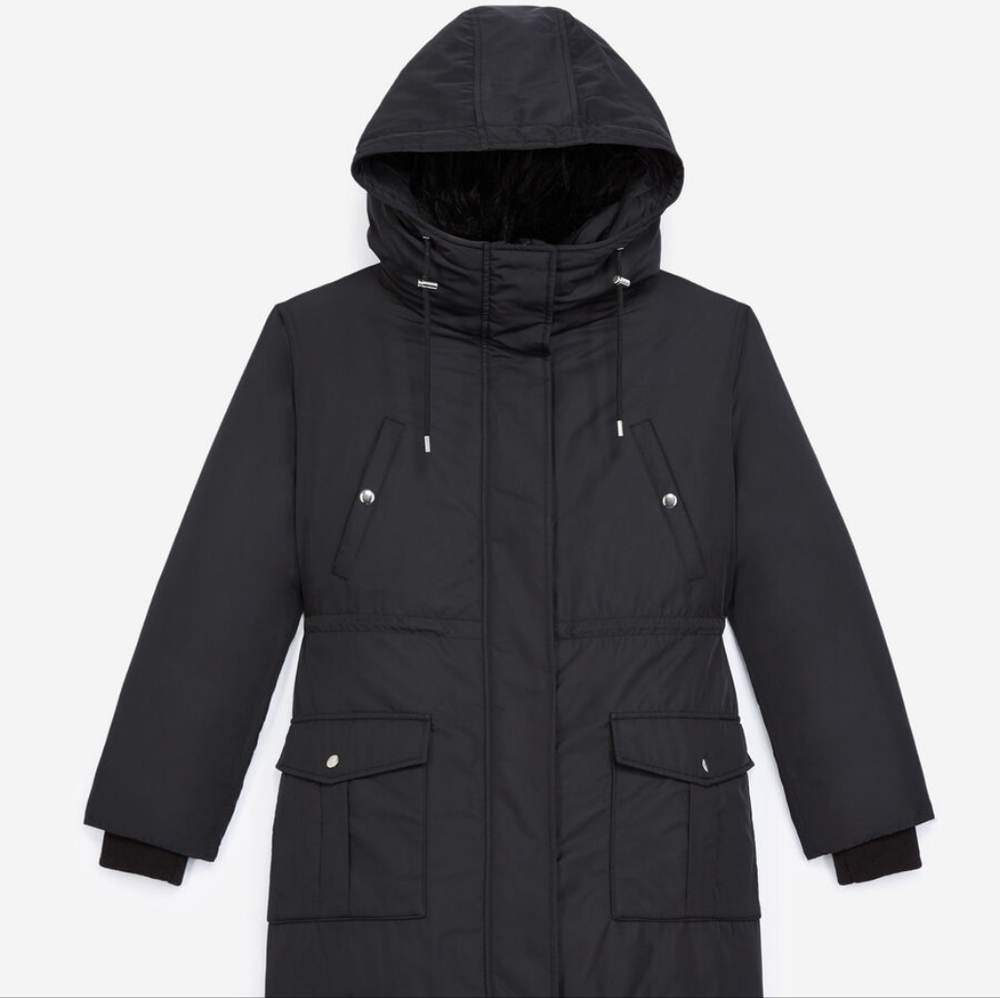 Kooples Parka Black Faux Fur